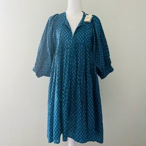 Faherty Brand Lyla Dress in Indigo Floral